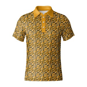 Camiseta Deportiva de Golf para Hombre, de Jersey Sólido, Poliéster y Elastano, Ligera, de Secado Rápido, Transpirable, Antiarrugas, Manga Corta, OEM ODM - Product Image 3