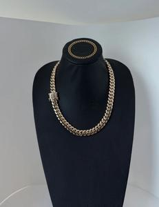 โซ่ VVS1เหลี่ยมเพชร12มม. สีทองขาว14K ประดับด้วย925เงินสเตอร์ลิงเครื่องทดสอบเพชร - Product Image 3