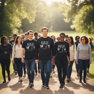 Camiseta de manga larga Unity Forward para adultos, unisex, cuello redondo, con mensaje positivo. - Product Image 3