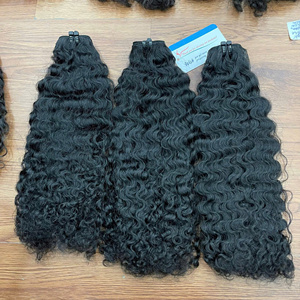 Vente en gros Extensions de cheveux Remy doublement étirés paquets de trame de cheveux humains vierges birmans bouclés vietnamiens - Product Image 1