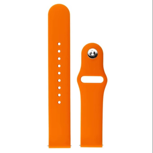 Bracelet de montre sport unisexe JD1606 orange, respirant, confortable, léger, réglable, étanche, en silicone, 20-22 mm, acier inoxydable - Product Image 1