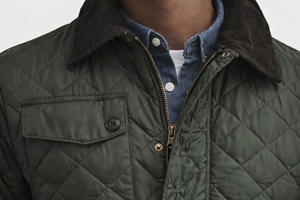 Chaqueta Acolchada Premium para Hombre, Color Verde Oliva, Abrigo de Invierno Cálido y Aislado, Chaqueta Clásica con Cuello de Pana, Botones a Presión, Resistente al Viento - Product Image 3