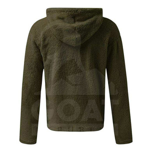 High Quality Custom Made <b>Men's</b> <b>Sherpa</b> <b>Hoodies</b> 100% Cotton Oversized Breathable Plain Dyed Casual Winter Pocket Design Regular - Product Image 5