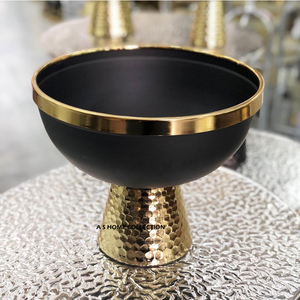 Support décoratif en forme de branche d'arbre couleur or brillant Design de fleurs uniques Vaisselle Bols de service en métal Paire de 2 - Product Image 4