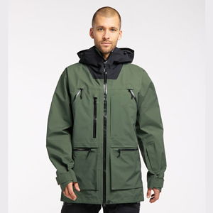 Chaqueta cortavientos para hombre con capucha desmontable 100% algodón estampado Digital invierno abrigos impermeables otoño Zip abrigo al aire libre - Product Image 4
