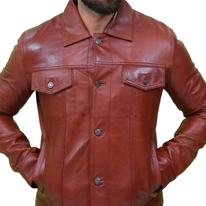 New Premium Quality Men Stylish <b>Winter</b> <b>Leather</b> <b>Jacket</b> Washed Finish Customized Design Available Front Waterproof Reversible - Product Image 3