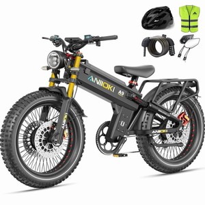Bicicleta Eléctrica ANIIOKIIZ A9 Pro Max de 6000W (Pico) con Motor Dual y Velocidad Máxima de 45 MPH - Para Adultos, Batería de 60V 80Ah, 7 Velocidades, Bicicleta Eléctrica Todoterreno UL2849 - Product Image 3