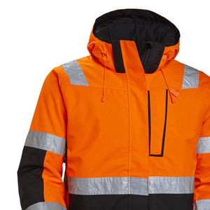 Vêtement de travail haute visibilité en polyester respirant de haute qualité au meilleur prix pour hommes, taille plus, veste de sécurité routière à fermeture éclair, personnalisable - Product Image 5