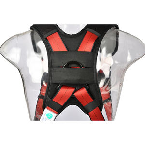 高粘り強さポリエステルと25KNの安全負荷で強化された快適さと赤と黒のフルボディ安全ハーネス - Product Image 4