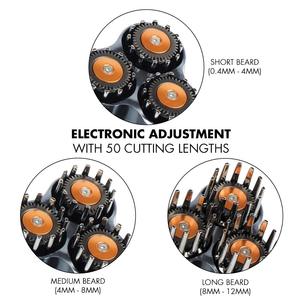 Recortadora de Barba Profesional Beard Designer Sh500Bsc, 1.629 Libras, Negro Naranja, Acero Inoxidable, IPX7, Batería USB para el Hogar - Product Image 5