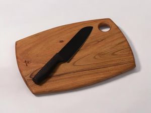 Tabla de quesos de madera de acacia ecológica personalizada y bloque de corte con asa para utensilios de cocina de HF CRAFTS - Product Image 4