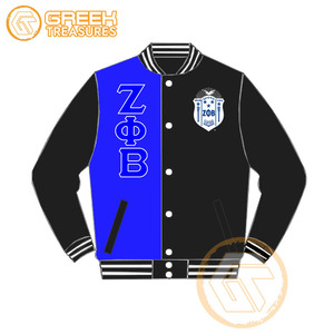 เสื้อแจ็กเก็ตทีมโรงเรียน Zeta phi Beta เสื้อแจ็กเก็ตสโมสรผ้าซาตินปักตราและมีตัวอักษรละเอียดกว่ากำหนดเอง - Product Image 6