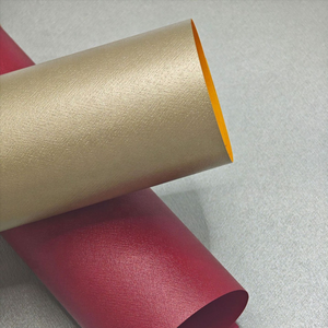 Papier texturé en lin gaufré, papier spécial enduit brillant effet cuir <span class=keywords><strong>pour</strong></span> emballages de luxe – Offre Spéciale - Product Image 1