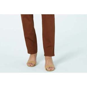 Jeans in Denim Marrone da Donna Style & Co Taglia 12 con Controllo Pancia, Gamba Dritta e Decorazione a Bottoni, Traspiranti e Semplici ed Eleganti - Product Image 3