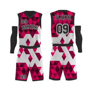 Nouveauté 2026 : Ensembles de maillots de basketball en maille personnalisables, imprimés par transfert thermique, anti-humidité, 100 % polyester - Product Image 3