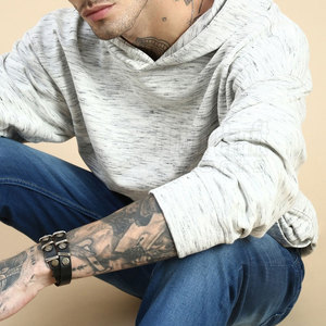 Sudaderas con capucha de gran tamaño de nuevo diseño de alta calidad, cuello con capucha de Color sólido teñido liso para la temporada de invierno de talla grande - Product Image 4