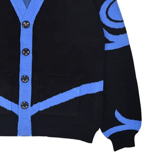 Cárdigan personalizado de Invierno para mujer Zeta Phi Beta Sorority, cuello en V, hilo acrílico tejido Chenille Varsity, botón con letras para suéteres - Product Image 4