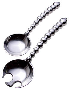 Juego de 2 Utensilios de servicio clásicos de acero inoxidable directo de fábrica OEM/ODM personalizados (cuchara tenedor) cubiertos para uso en cocina de restaurante - Product Image 3