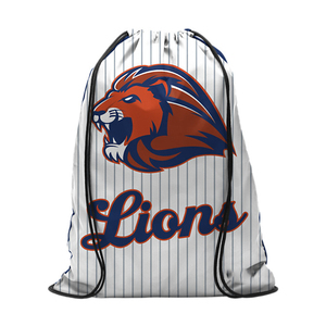 Reusable custom logo sublimation print front zipper pocket sports draw <b>string</b> school backpack nylon polyester drawstring <b>bags</b> - Product Image 3