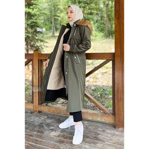 Chaqueta Larga con Capucha y Cierre de Cremallera - Product Image 6