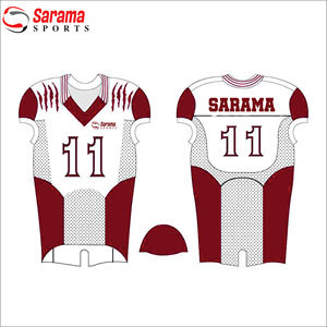 ชุดยูนิฟอร์มอเมริกันฟุตบอลคุณภาพสูงราคาถูก แขนสั้น พิมพ์ลาย ผลิตจากโพลีเอสเตอร์ 100% พิมพ์ดิจิทัล - Product Image 1