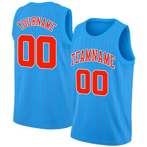 Camiseta de baloncesto personalizada, diseño de sublimación completa, camiseta a rayas transpirable, chaleco para hombres, nombre/número de equipo para deportes al aire libre - Product Image 3