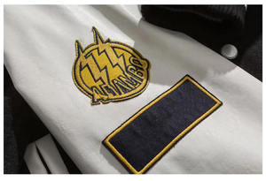 Vente en gros de vestes de baseball OEM avec broderie personnalisée pour hommes Nouvelle mode pour hommes Lettermen College Baseball Jacket pour hommes - Product Image 4