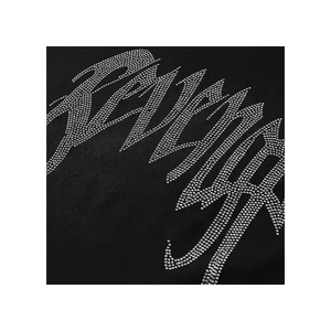 Últimos estilos Camisetas con diamantes de imitación Nueva moda Camisetas con diamantes de imitación Fabricante superior Camisetas con diamantes de imitación - Product Image 4