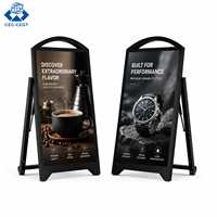 Pantalla Digital Portátil ZDHQ IP65 para Exteriores, LCD 16:9, con CMS Integrado, Soporte Móvil para Publicidad en Comercios