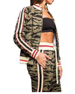 Ensemble de survêtements à manches longues 2 pièces 60% coton 35% polyester 5% spandex toile bouton décoration sweatshirts et pantalons de survêtement - Product Image 1