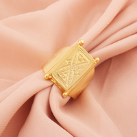 Anillo de fundición liso para caballeros de diseño pesado, joyería de tendencia chapada en oro de latón sólido, anillo ajustable hecho a mano, regalo para él