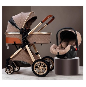Poussette moderne pour bébé, conçue pour la vie en ville, offrant une conduite fluide pour les nouveau-nés et les tout-petits, avec un grand espace de rangement. - Product Image 1