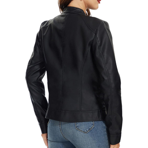 2025 haute qualité en cuir véritable femmes veste Style décontracté personnalisé dames en cuir hiver mode femmes en cuir véritable veste en cuir - Product Image 3