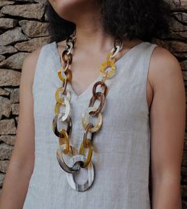 ใหม่ดูเป็นมิตรกับสิ่งแวดล้อมสร้อยคอเขาควายวัวสำหรับผู้หญิงไข่มุกธรรมชาติสำหรับเป็นของขวัญหรืองานแต่งงานเครื่องประดับโมราของผู้หญิง - Product Image 3