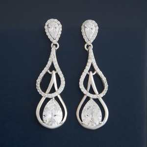 Boucles d'oreilles pendantes en argent 92,5, accessoire de mode 180590 - Product Image 1