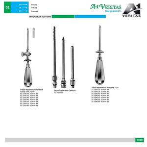 Chuyên nghiệp A-1 Veritas Nelson trocars Dụng Cụ Phẫu Thuật thiết lập thép không gỉ Hướng dẫn sử dụng lớp tôi chất lượng tốt nhất - Product Image 3