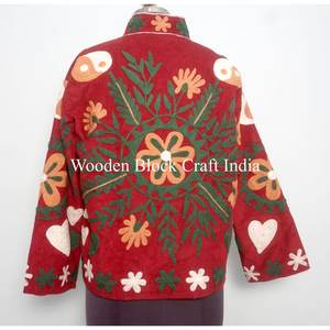 Chaqueta Corta de Invierno con Bordado a Mano, Chaqueta de Invierno para Mujer, Ropa de Mujer, Regalo de Dama de Honor para Vestir de Noche - Product Image 5