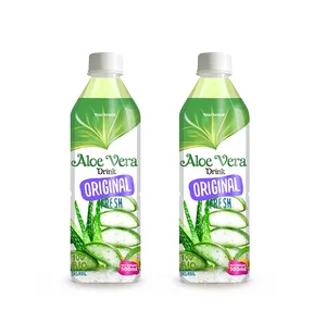 Bouteille de 500ml de boisson à base de jus d'aloe vera avec pulpe au goût de fruit de fruits et légumes frais de qualité supérieure