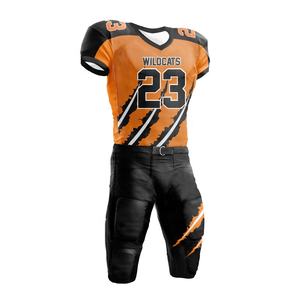 Maillot de football américain à manches courtes imprimé par sublimation personnalisé professionnel 100% polyester Dernier ensemble uniforme - Product Image 5