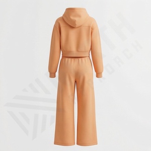 Nouvelle marque de vêtements pour femmes, sweat-shirt et pantalon de survêtement 100% coton, ensemble de jogging décontracté, vêtements d'extérieur, haut et pantalon, ensemble de sport personnalisé - Product Image 2