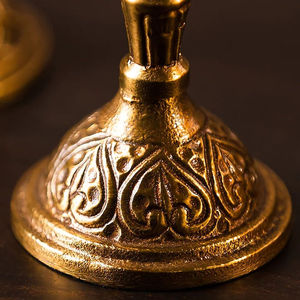 Portavelas de Metal pulido liso hecho a mano de diseño elegante con Base plana para zona de relajación decoración de boda estante acento bandeja de uso doméstico - Product Image 1