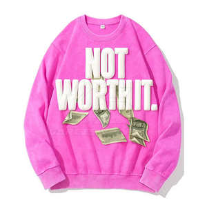 Meilleur sweat-shirt à imprimé bouffant pour hommes pull en molleton de coton de qualité supérieure avec logo en relief parfait pour la mode de rue - Product Image 5