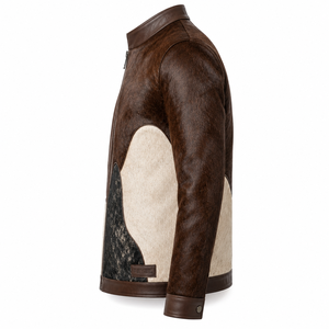 Chaqueta de Cuero con Pelo de Vaca Natural para Hombre, Prenda Exterior de Piel, Chaqueta Casual de Invierno Personalizada OEM al por Mayor - Product Image 5