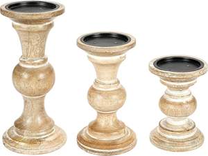 Decorative Wooden <b>Candle</b> Stands | Multiple Styles & Colors Available - Product Image 5