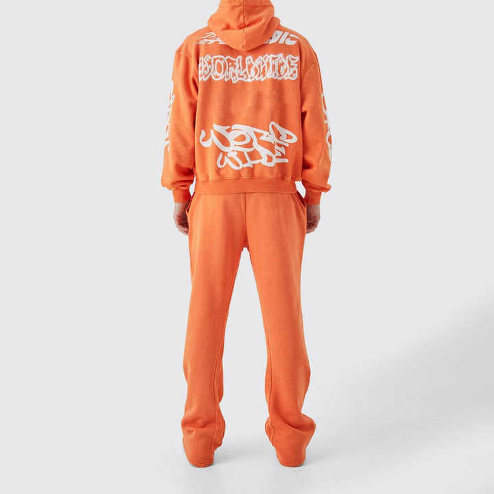 Wholesale Men's Plus Size Winter Tracksuit Quick Dry and Breathable Printed Sets for Jogging Cheap Price