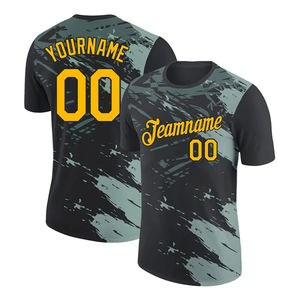 Maillot de football personnalisable de haute qualité à manches courtes 100% polyester respirant léger à séchage rapide pour hommes et adultes Vêtements de sport - Product Image 1