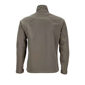 Veste Softshell d'hiver pour homme avec col montant et logo sur le devant, design personnalisé 2025, coupe-vent, imperméable, séchage rapide, respirante - Product Image 4