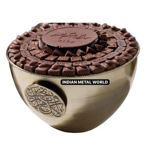 Bol de service en chocolat au design unique Bol en métal poli doré pour la maison Hôtel Ustensiles de cuisine Ornements pour mariages Prix bas - Product Image 6