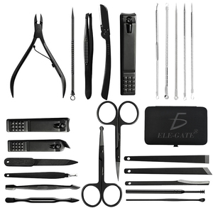 Kit Professionale 24-in-1 per Manicure e Pedicure, Set Ago per Acne, 16 Accessori, Logo Personalizzabile, Portatile, Fai-da-te, Acciaio Inossidabile, Scatola in Plastica - Product Image 2