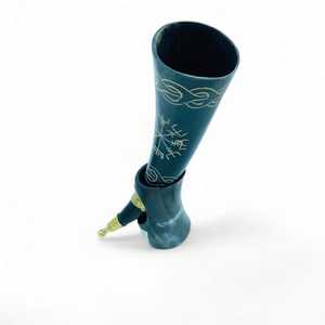 Corne à boire Viking antique avec support, qualité supérieure, naturelle, sculptée à la main, style religieux, fabricant indien - Product Image 4